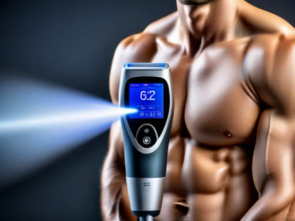 Máquina láser depiladora masculina de alta tecnología Avanzada máquina de depilación láser para hombres: Guía, con detalles intrincados y tecnología de vanguardia en tonos masculinos