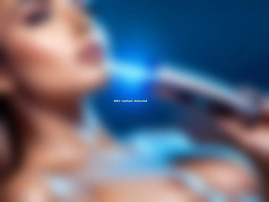 Avanzada tecnología láser para depilación en acción Avanzada máquina de depilación láser en acción, emitiendo luz azul sobre la piel