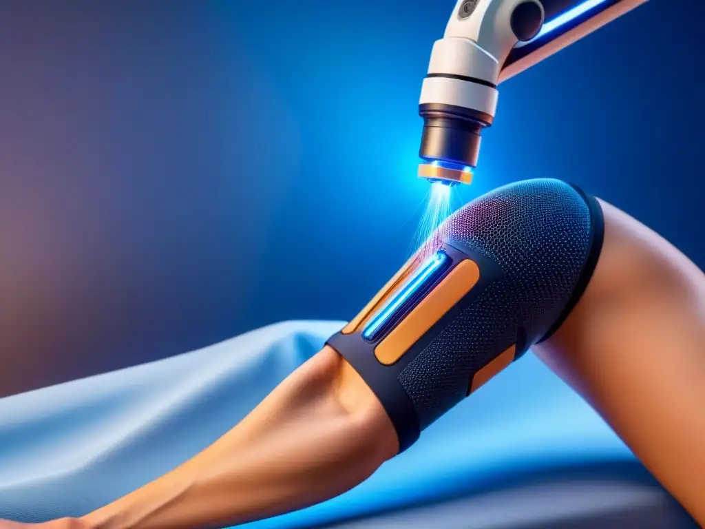 Robótica de vanguardia: Depilación con inteligencia artificial Avanzada tecnología de inteligencia artificial en depilación, brazo robótico eliminando vello con precisión en clínica futurista