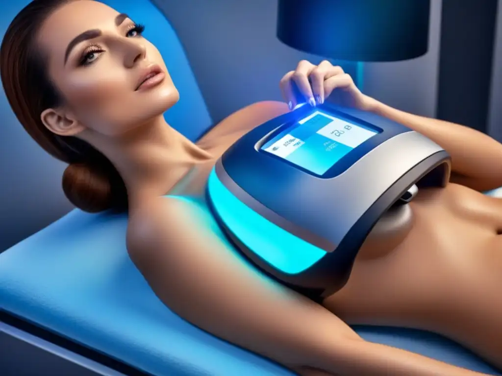 Avanzada tecnología de depilación láser sin dolor en acción, con sistema de enfriamiento de vanguardia
