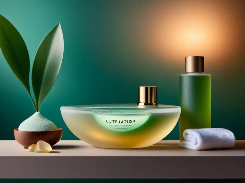 Un baño sereno con tónicos naturales para cuidado de piel postdepilación, elegancia y tranquilidad
