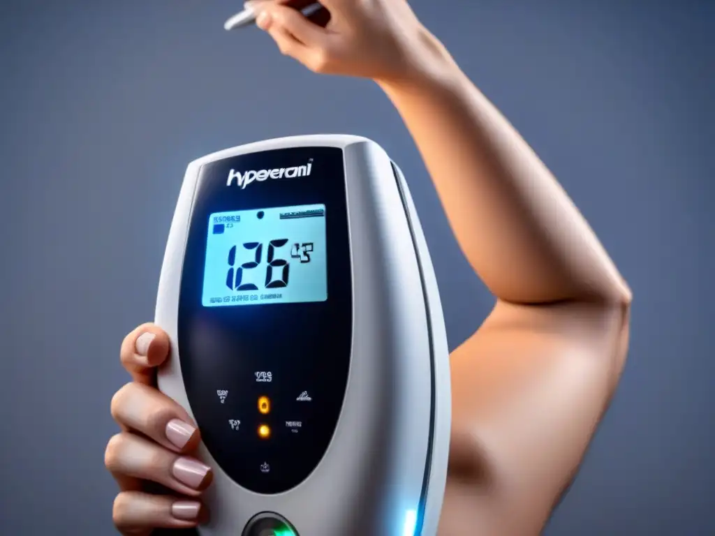 Láser de depilación avanzado: tecnología futurista de precisión Comparativa equipos depilación láser 2023: Imagen detallada de un dispositivo futurista de depilación láser en un fondo blanco