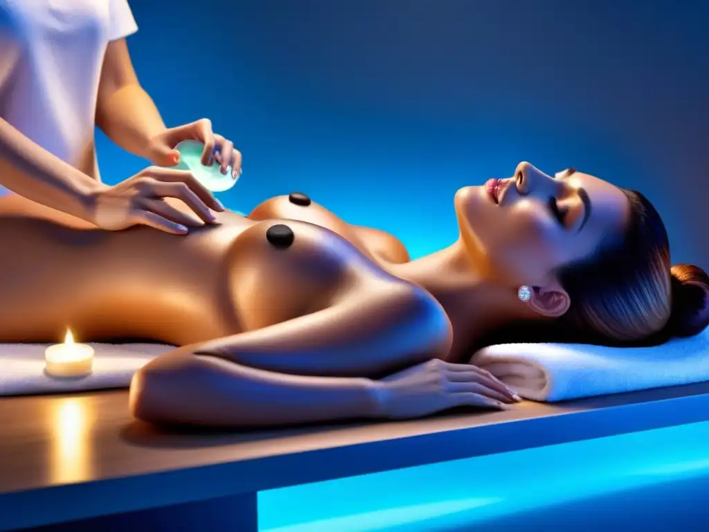 Consejos postdepilación piel prevenir infecciones: Imagen de un spa sereno con productos y cuidados postdepilación