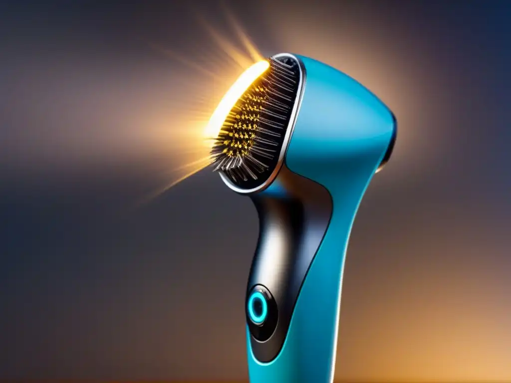 Depiladora eléctrica futurista con tecnología láser y diseño ergonómico