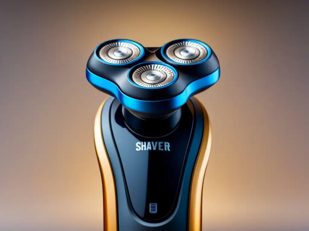 Revolutionary electric shaver: frecuencias para cada tipo de vello Detalle de depiladora eléctrica futurista con pantalla digital y LED suave, reflejando tecnología avanzada en 2024