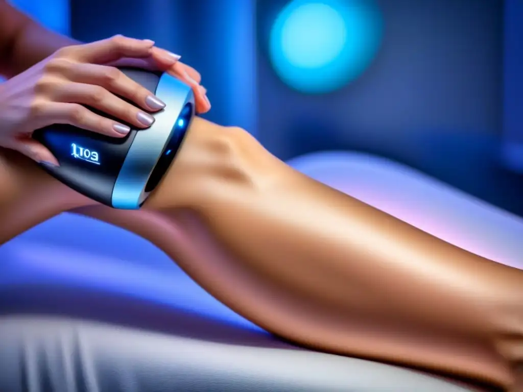 Dispositivo IPL para depilación sin dolor en clínica moderna Dispositivo moderno de fotodepilación sin dolor, iluminado suavemente en una clínica profesional