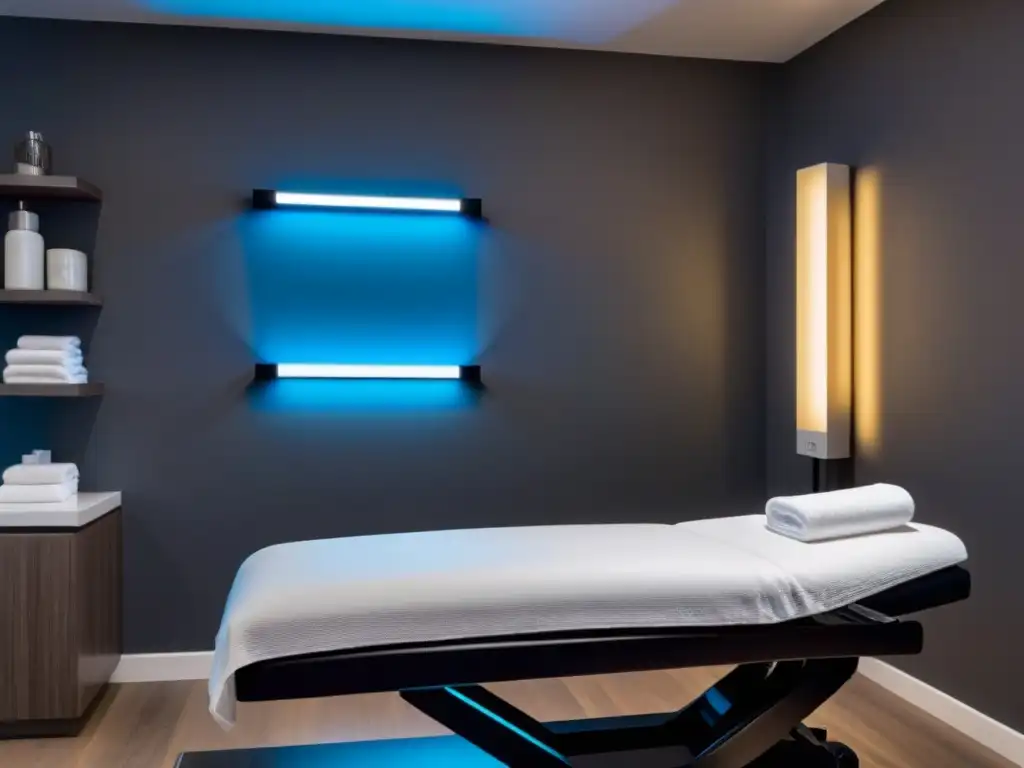 Un espacio de tratamiento facial relajante con Fotodepilación para piel sensible