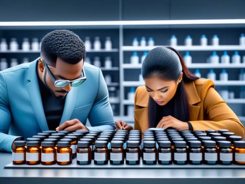 Investigación exhaustiva de suplementos para desacelerar crecimiento del vello en laboratorio futurista