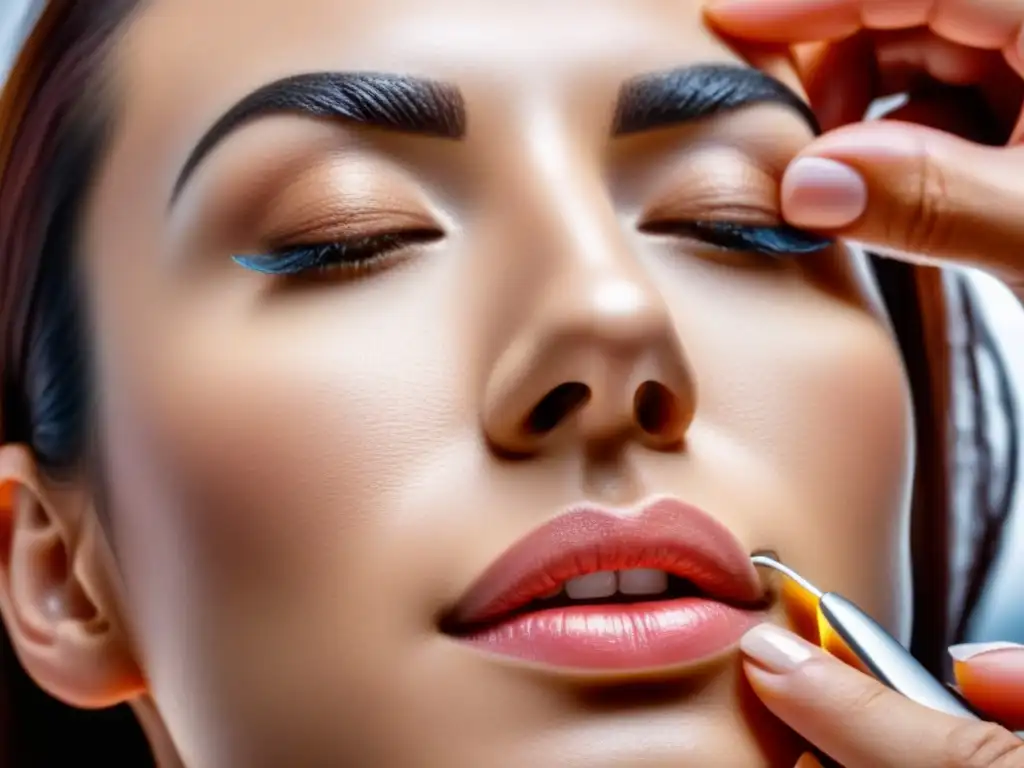 Exquisita depilación con hilo: destreza y suavidad en la eliminación de vello