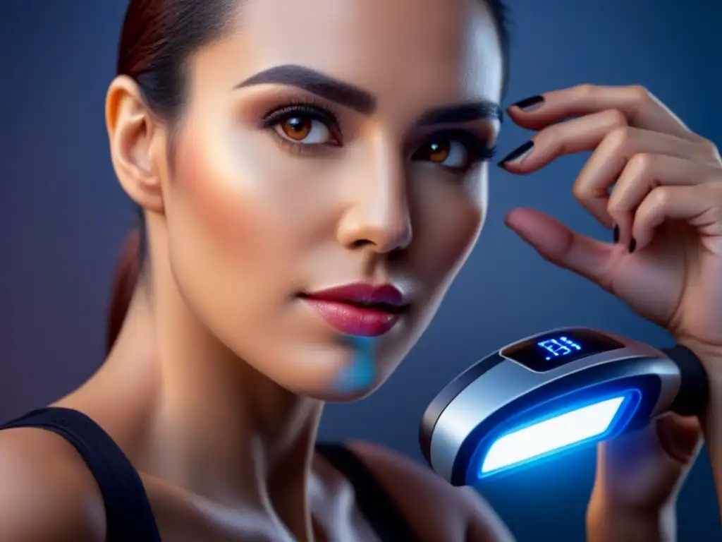 Dispositivo IPL portátil: tecnología avanzada para depilación en casa Fotodepilación en casa para todos los tipos de piel: moderno dispositivo IPL con pantalla digital, diseño elegante y tecnología avanzada
