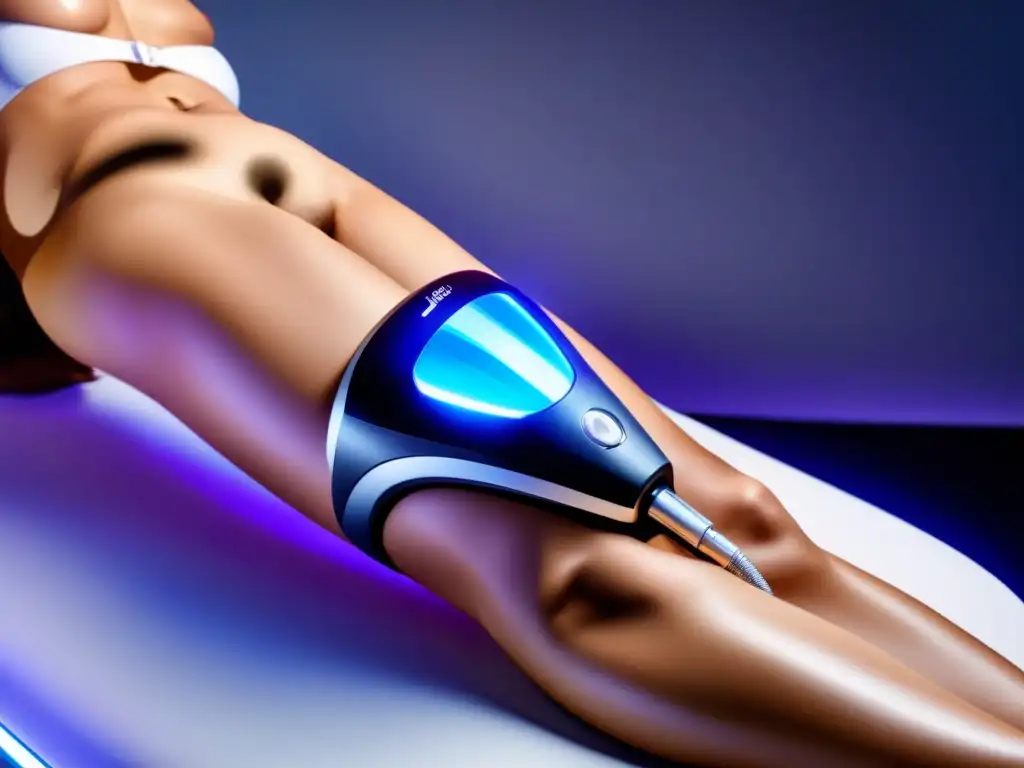 Dispositivo láser de depilación AI: tecnología futurista Futurista depilación láser con inteligencia artificial en blanco
