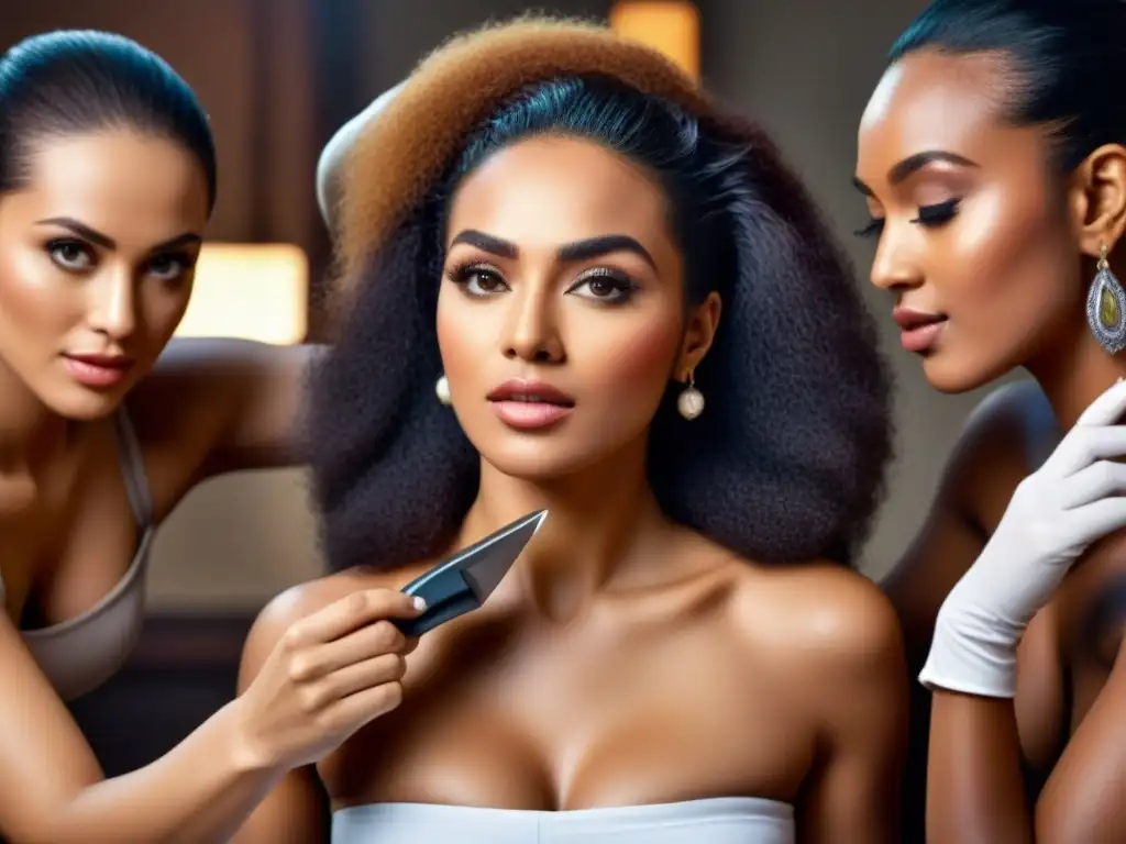 Grupo diverso de mujeres en rituales de depilación natural métodos cuidado