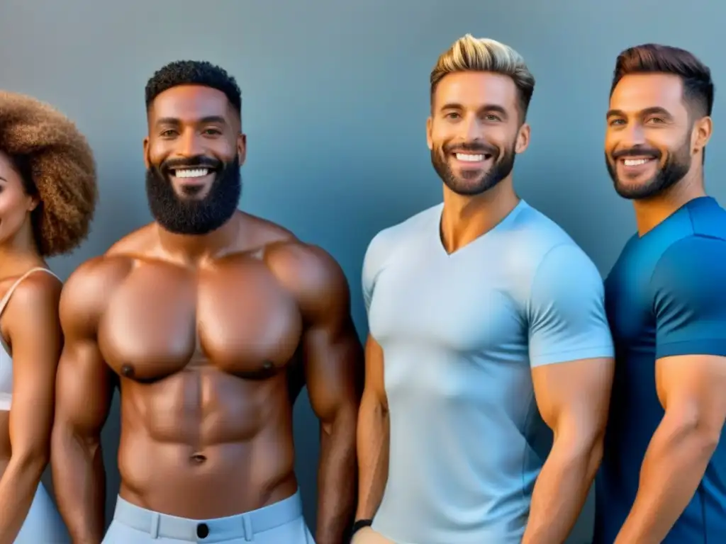 Un grupo diverso sonriendo, mostrando piel saludable tras usar suplemento desacelerar crecimiento vello