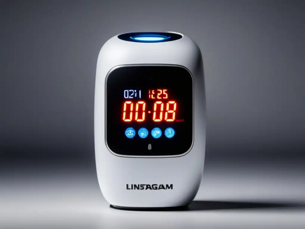 Innovaciones en fotodepilación mercado: Fotodepiladora futurista con diseño moderno y avanzada tecnología LED en fondo blanco