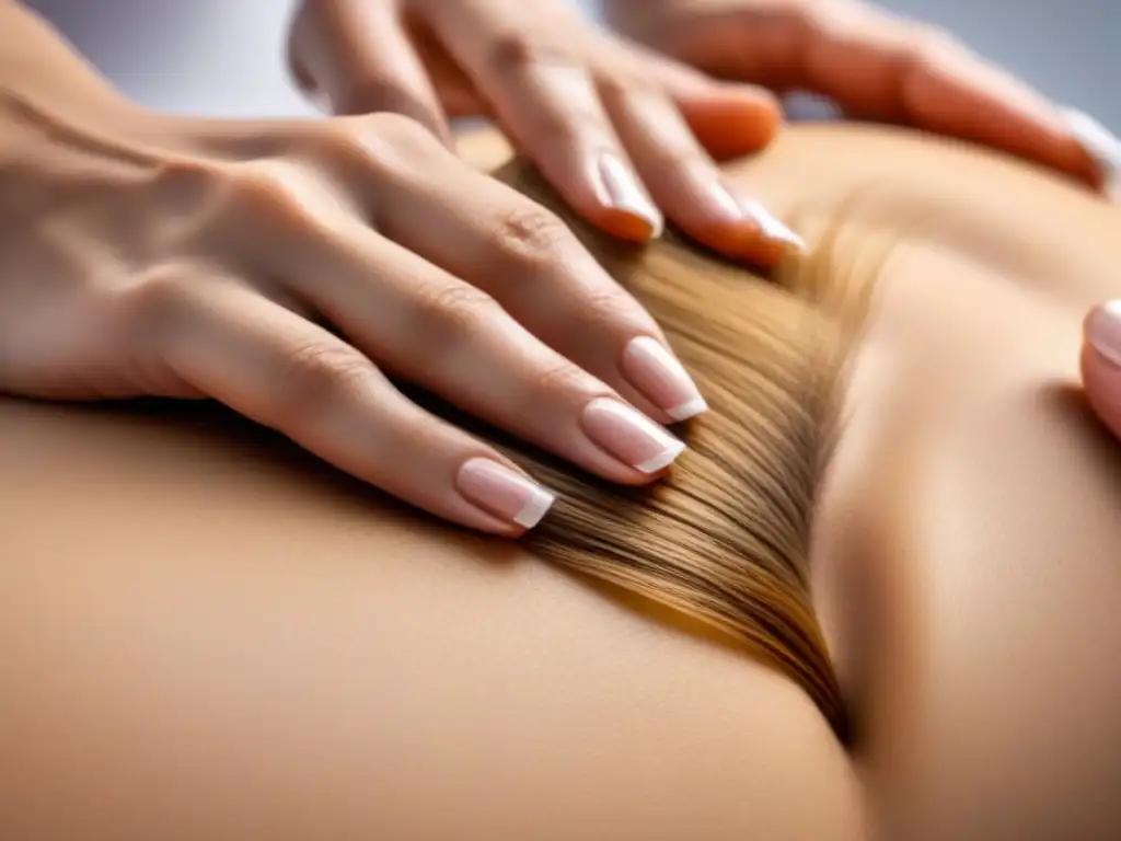 Manos hábiles: Técnica ecofriendly de depilación con hilo Manos expertas realizan depilación con hilo ecológica, mostrando precisión y cuidado