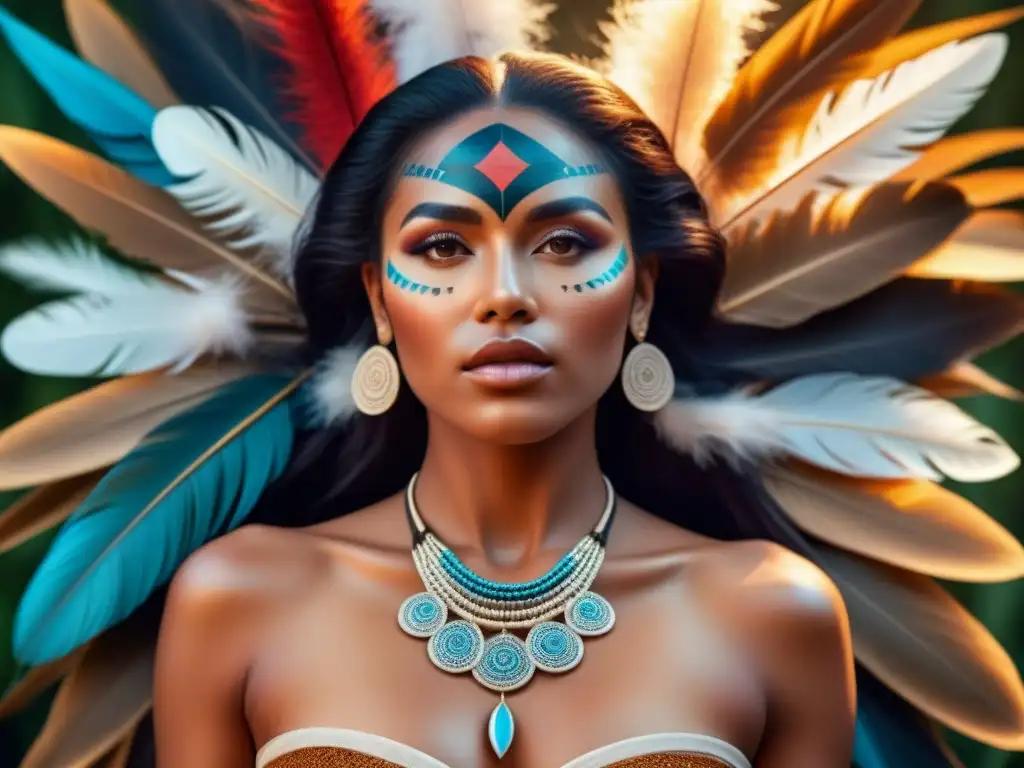 Ritual ancestral de depilación: mujer indígena empoderada Mujer indígena en ritual de depilación con significado espiritual en culturas ancestrales