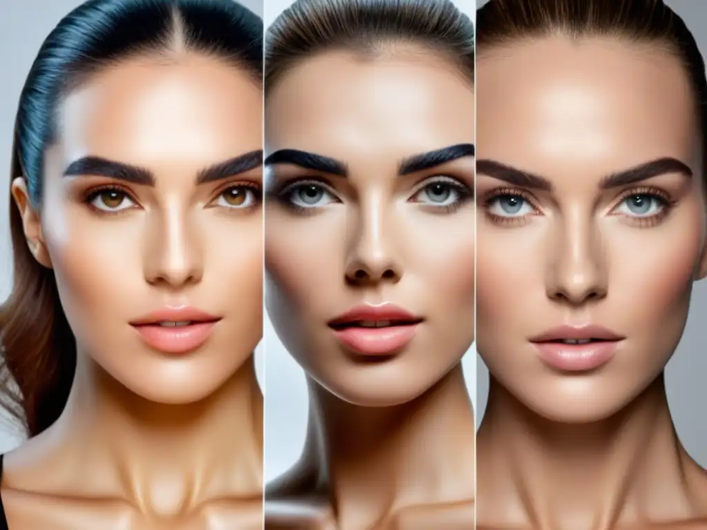 Tendencias en Depilación: Cejas vs Dos mujeres con diferentes métodos de depilación según tendencias: cejas perfectas y piernas suaves
