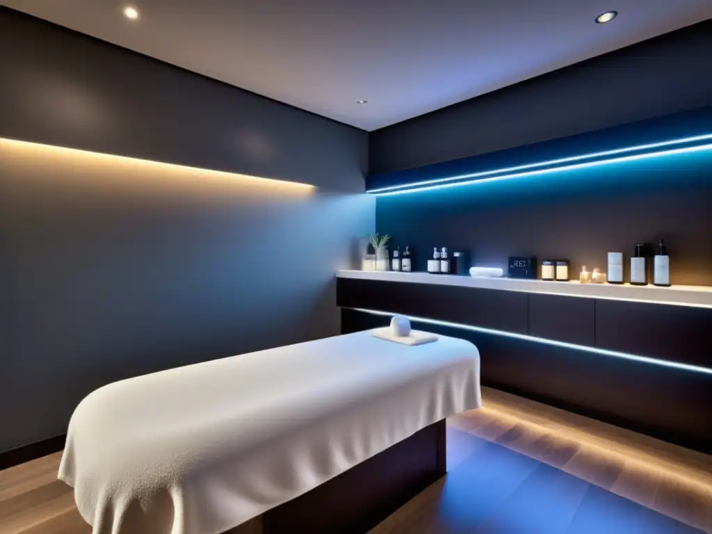 Spa de lujo: tecnología avanzada y cuidado profesional Un oasis de relajación y cuidado de la piel en un spa moderno con tecnología de depilación avanzada