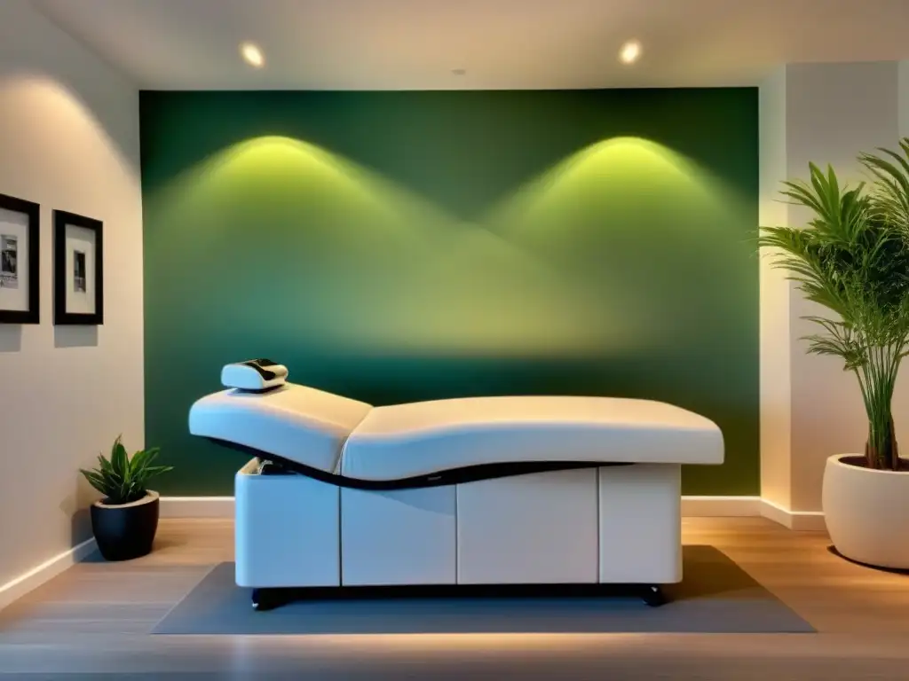 Spa de fotodepilación moderno y relajante Un oasis de serenidad en un moderno spa para fotodepilación