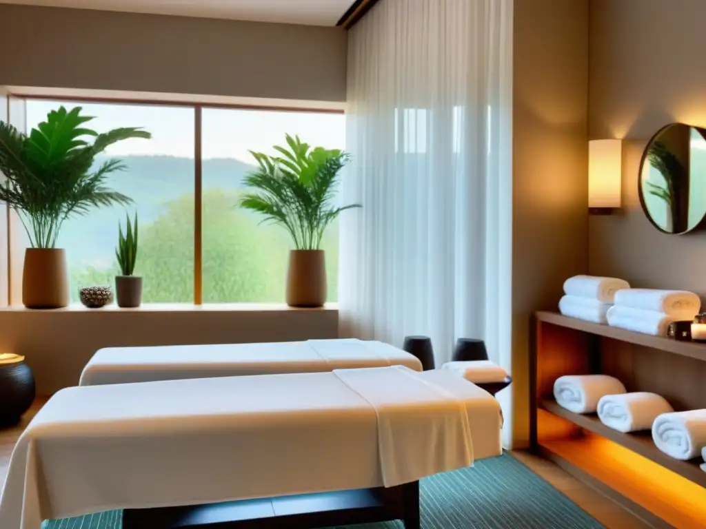 Spa moderno y relajante: oasis de tranquilidad Un oasis de serenidad en un spa moderno