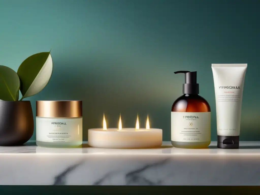 Spa de lujo: cuidado de la piel con elegancia Productos preparar piel depilación en un spa moderno con elegantes productos de cuidado de la piel