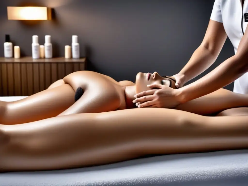 Tratamiento predepilatorio en spa: piel suave y relajación Profesional aplicando tratamiento predepilatorio en spa