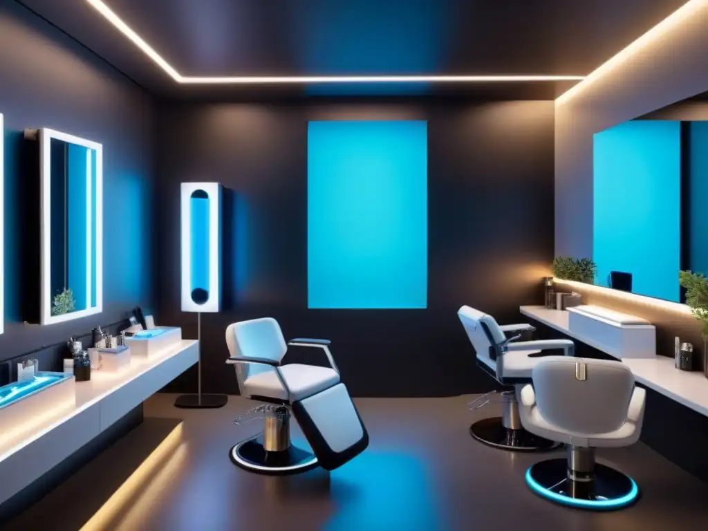 Salón de belleza futurista con tecnología de depilación personalizada por IA